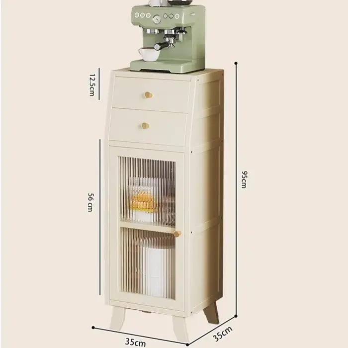 Armoire latérale de cuisine murale compacte, support de rangement pour Machine à café, petit placard pour l'organisation peu encombrante
