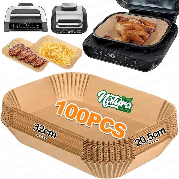 Grands doublures en papier parchemin jetables pour friteuse à air Ninja Foodi Max Health Grill et AG551EU/AG651UK, accessoires pour friteuse à air