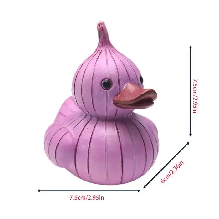 Oeuvre d'art en résine de canard de chou peculiar, Figurine d'animal inspirée de légumes nouveauté, cadeau de décoration de bureau drôle