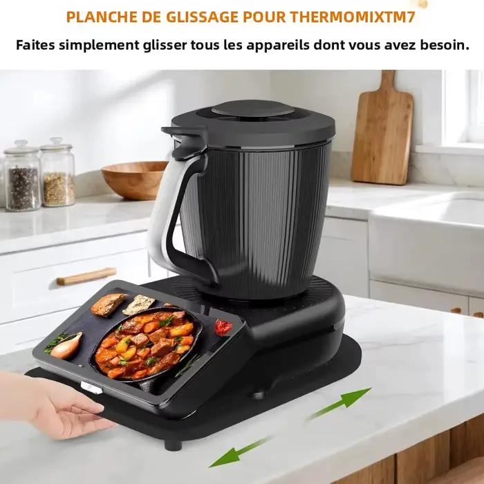 Planche à roulettes pour comptoir Thermomix TM7 avec roues en caoutchouc