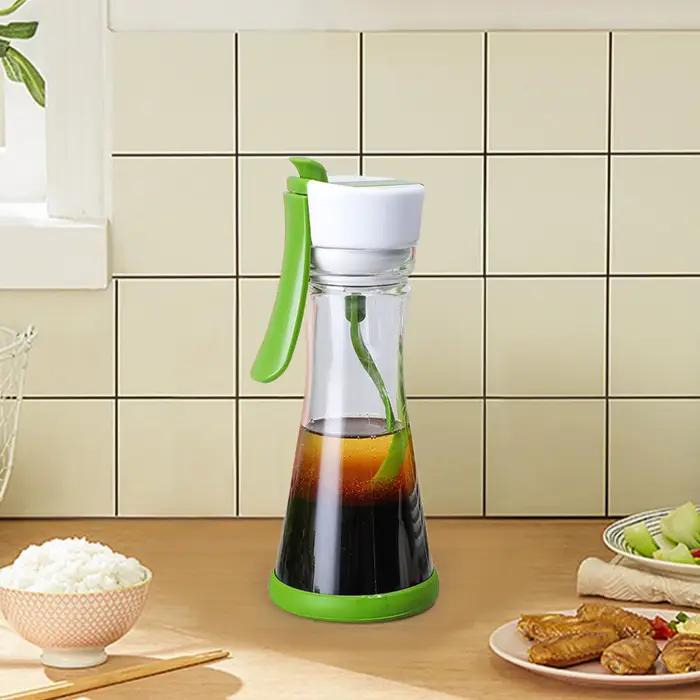 Shaker à salade 200ml Zones de versement faciles Conteneur de cordon de vinaigre fait maison aissces centre commercial pour les rassemblements BBQ Fêtes en plein air Pique-nique