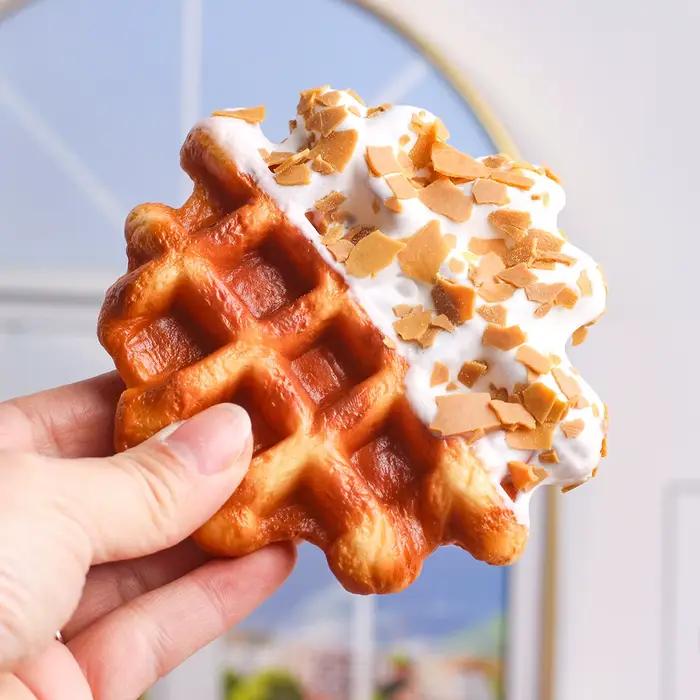 Modèle de nourriture de gaufre de Simulation 1 pièces pour l'affichage de vitrine de Simulation de gastronomie, modélisation d'accessoires de photographie de Cuisine à domicile