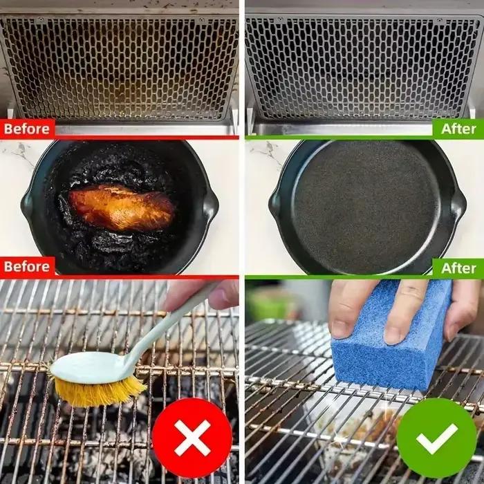 6 éponges de nettoyage professionnelles pour barbecue