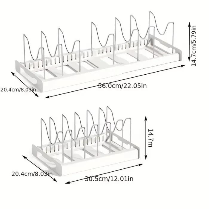 Support de rangement pliable pour ustensiles de cuisine et couvercles de casseroles