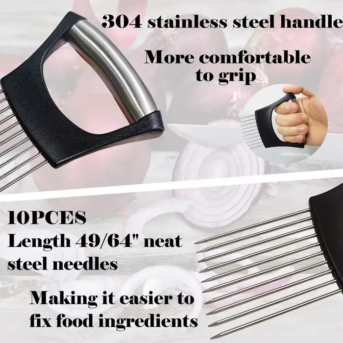 1 trancheuse à oignon avec support en acier inoxydable