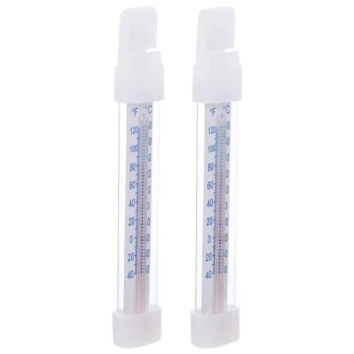 Thermomètre alimentaire 2 pièces pour réfrigérateur et congélateur, design en verre, mesure précise pour la cuisine et le stockage
