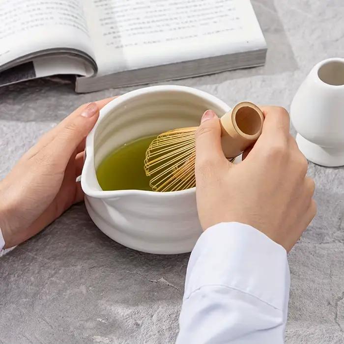 Bol Matcha traditionnel japonais en céramique, 460ml/16oz, avec bec verseur, fait à la main, cérémonie du thé vert Matcha de Style japonais, Chawa, 1 pièce