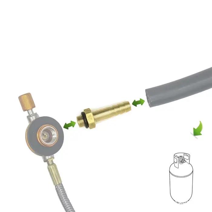 Réchaud extérieur polyvalent en alliage d'aluminium jaune pour camping et randonnées avec système de commutation facile à utiliser et alimentation flexible via les cylindres de GPL