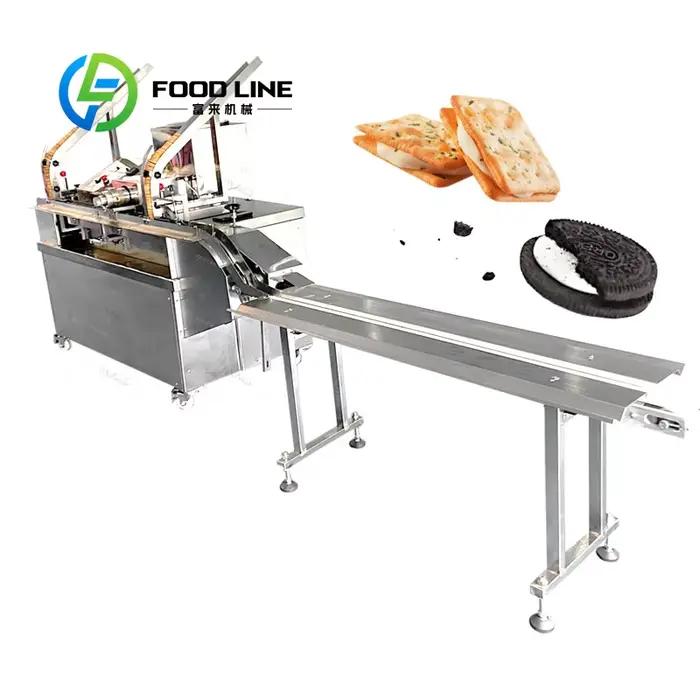 Grande échelle chocolat myrtille Orange vanille noix de coco crème lait yaourt fromage biscuits fabricant Sandwich Biscuit ligne de production