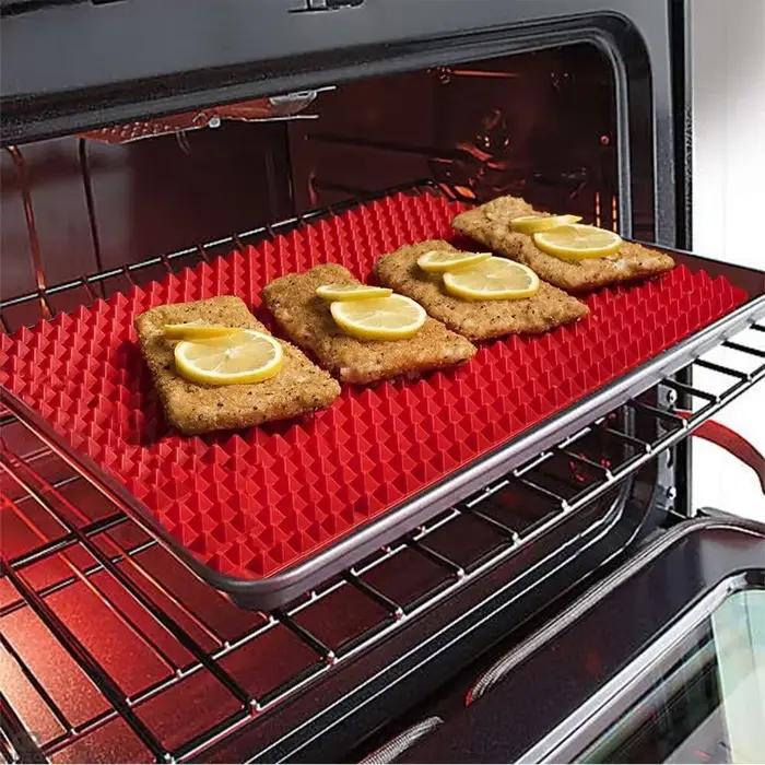 Polymère de cuisson Dakota idal en silicone antiadhésif avec grille, outils de cuisine, polymères de cuisson, degré de chaleur, polyvalent, four, barbecue