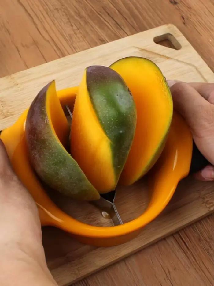 Grands séparateurs de coupe-mangue en plastique et acier inoxydable