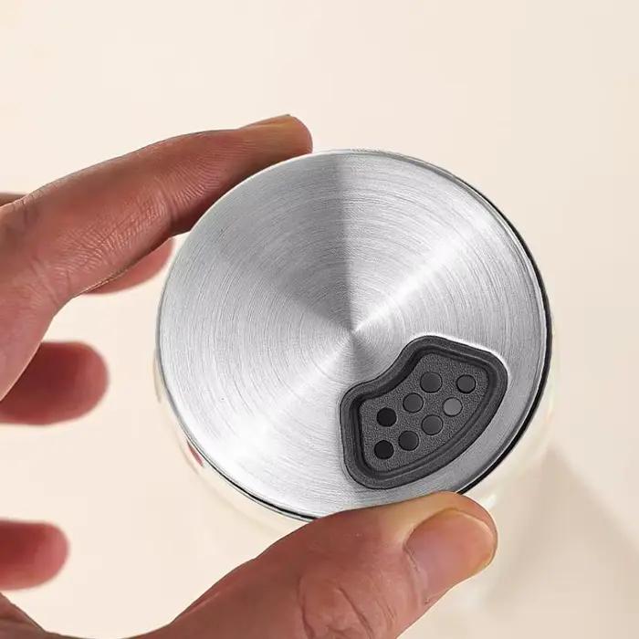 Boîte d'assaisonnement en verre à haute teneur en Borosilicate 200ml 300ml 500ml cochons de sel caves et serveurs pour sel poivre épices herbes aromatiques occasions spéciales cuisine élégante