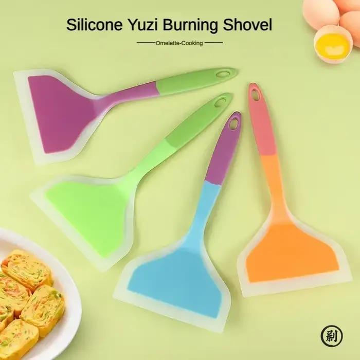 Espátula tamago Yaki, sartén antiadhésif, espátula spéciale, espátula gruesa para ovo Yaki, espátula de silicone, 1 unidad
