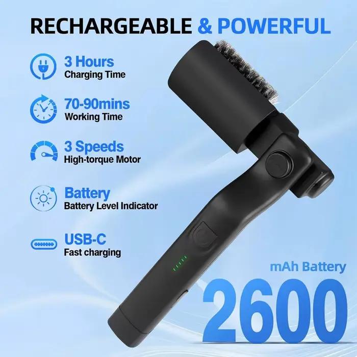 Brosse de cuisine, accessoires de barbecue, brosse de nettoyage pour barbecue, brosse électrique rechargeable pour grill, brosse de nettoyage pour barbecue, brosse de nettoyage pour pavés