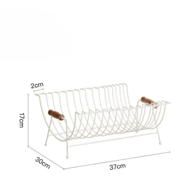 Organisateur de bols et d'assiettes en fer forgé multifonctionnel pour rangement durable et élégant de la vaisselle et autres objets dans la cuisine et la maison
