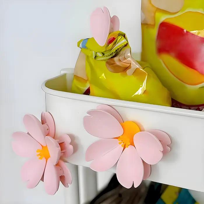 Clip alimentaire magnétique Sakura aimant décoratif fleur de cerisier pour réfrigérateur et bureau occasions spéciales