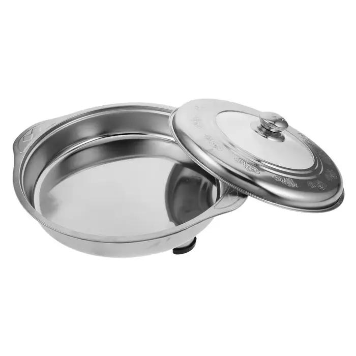 Plat de service buffet en acier inoxydable avec pieds amovibles