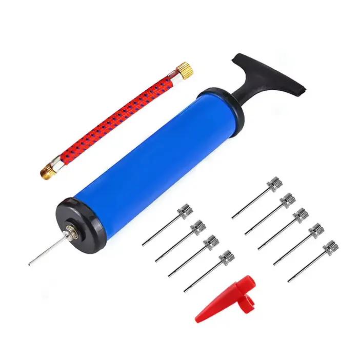 Kit de Mini pompe à main, gonfleur d'air Portable de 6 pouces, pompe manuelle pour plusieurs balles, accessoires de sport, 10 pièces