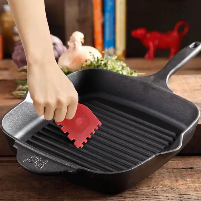 Outil de grattoir de poêle de gril 2 pièces grattoirs