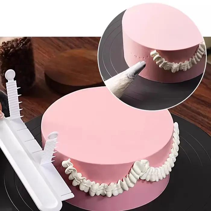 1 pièce Outil de décoration de gâteaux courbé avec règle graduée