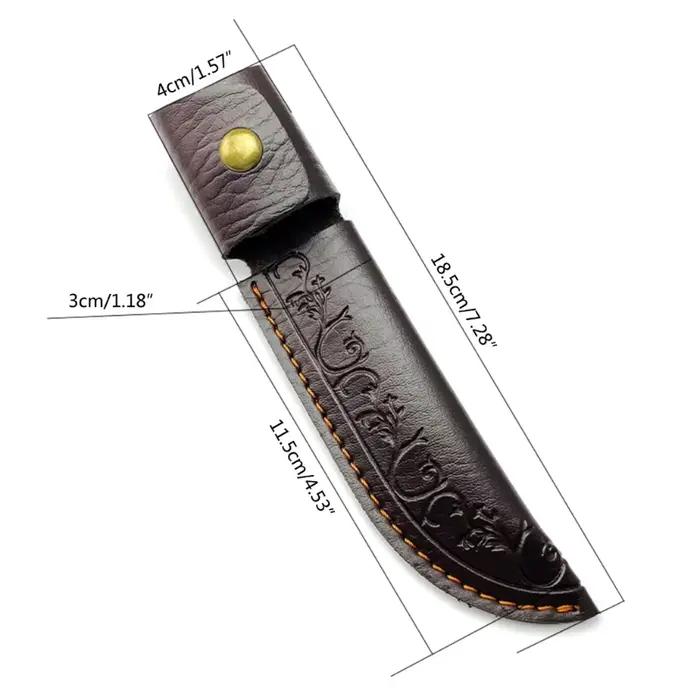 Gaine de poche en cuir PU fait main pour couteau de poche homme sécurité pratique camping chasse survival丛林探索爱好者专用手工PU皮革刀鞘