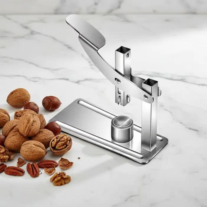 Casse-noix professionnel en acier inoxydable robuste, presse manuelle, éplucheur de châtaignes antidérapant, pour noix et pecans