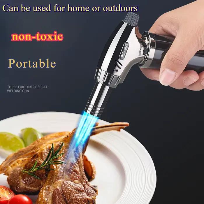 Nouveau chalumeau de cuisine portable en métal pour barbecue