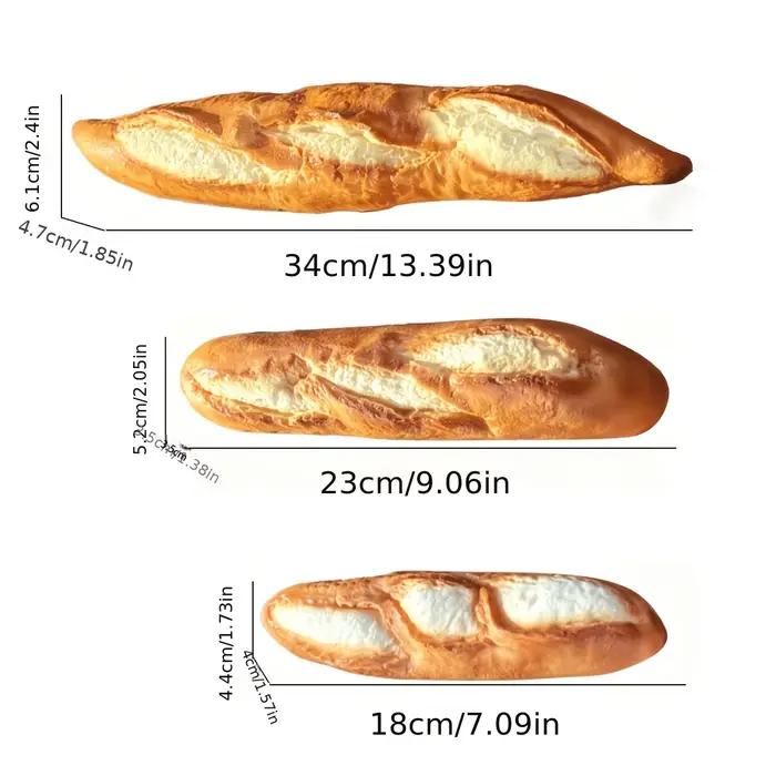 Baguette Française Artificielle Réaliste, Modèle de Pain Long Faux avec Support à Pain, Accessoire de Présentation de Pain Imitation pour la Région Française