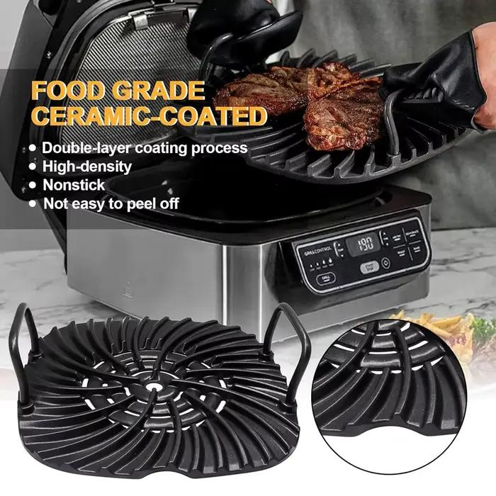 Grille de plaque de gril et bouclier anti-éclaboussures en acier inoxydable pour pièces de gril 5 en 1 Ninja Foodi AG301, AG400, AG300, IG350Q,