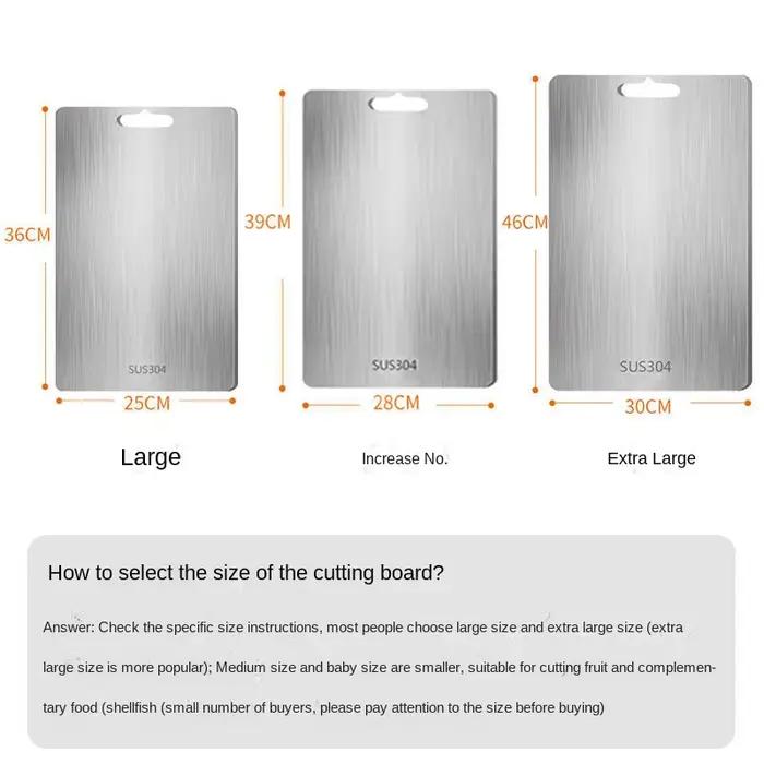 Planche à découper double face en acier inoxydable, antifavorable, épaissie, pâte à rouler, ménage