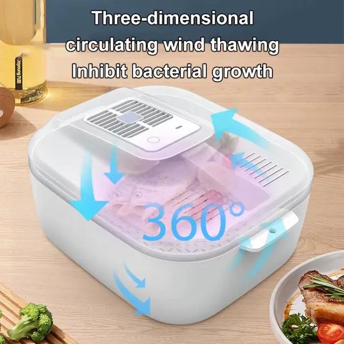 Dégivreur de viande domestique multifonctionnel, 4 en 1, grande capacité, cuisine, dégivreur rapide, aliments, steak, fruits, proximité, panier, iner