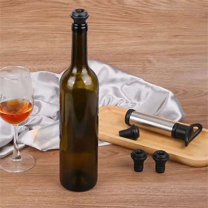 Ensemble de bouchons à vin sous vide en acier inoxydable pour conserver le vin blanc et la bière pour usage domestique et professionnel occassions spéciales