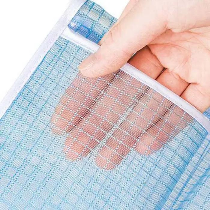 Sac de rangement transparent en maille pour réfrigérateur