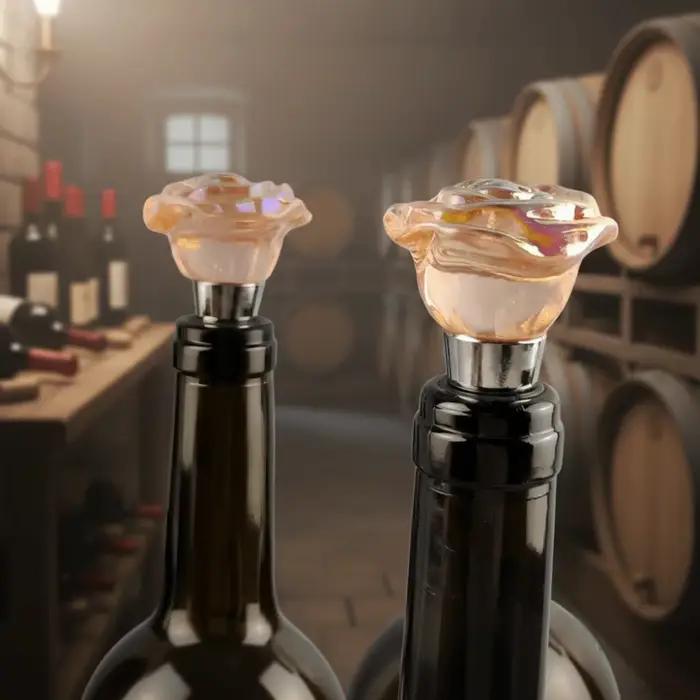 Bouchons de bouteille créatifs anti-fuite en forme de rose, pour conserver la fraîcheur, bouchons décoratifs en résine pour bouteilles de vin, utilisation en cuisine