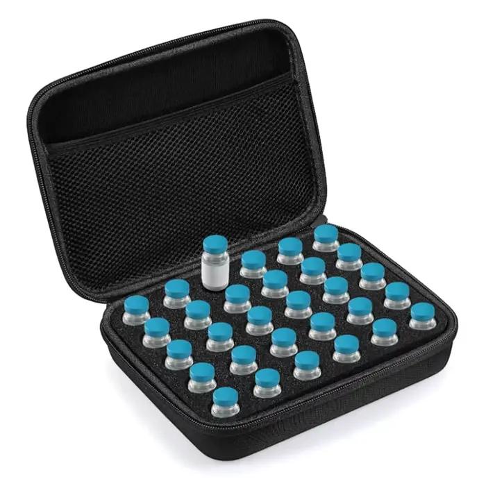 Boîte de rangement pour réfrigérateur pour flacons à insuline avec sac en filet