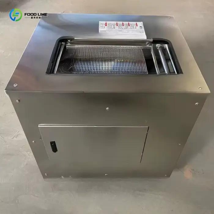 Machine à découper automatique de saumon, personnalisée, pour économiser du temps et des efforts, machine à découper les filets de poisson frais, 220V, garantie complète pour les magasins de fruits de