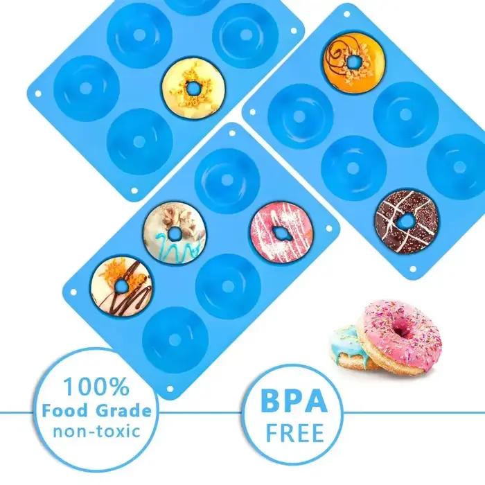 1/2 pièces Silicone Muffins beignet moule 6 trous moule de cuisson antiadhésif cuisson pâtisserie chocolat gâteau Dessert bricolage ustensiles de cuisson