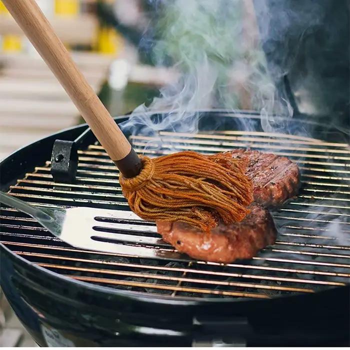 Balai à badigeonner pour barbecue, balai à rôtir ou griller, balai à badigeonner pour barbecue, aménagée ade, fumage de steak ou glaçage, 18 po