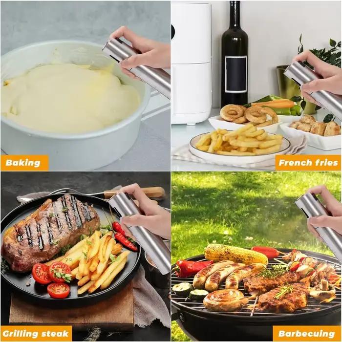 Distributeur de pulvérisateur de bouteille de pulvérisation d'huile d'olive d'acier inoxydable de 100ml avec l'épissure de vinaigre d'échelle pour la cuisine et le barbecue