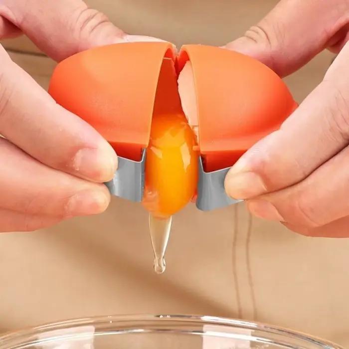 Nouvel ouvre-coquille d'œuf portatif en acier inoxydable PP, éplucheur d'œufs créatif, ouverture de coquille d'œuf pour œufs crus