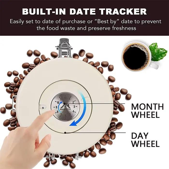 Pichet scellé sous vide pour grains de café de cuisine