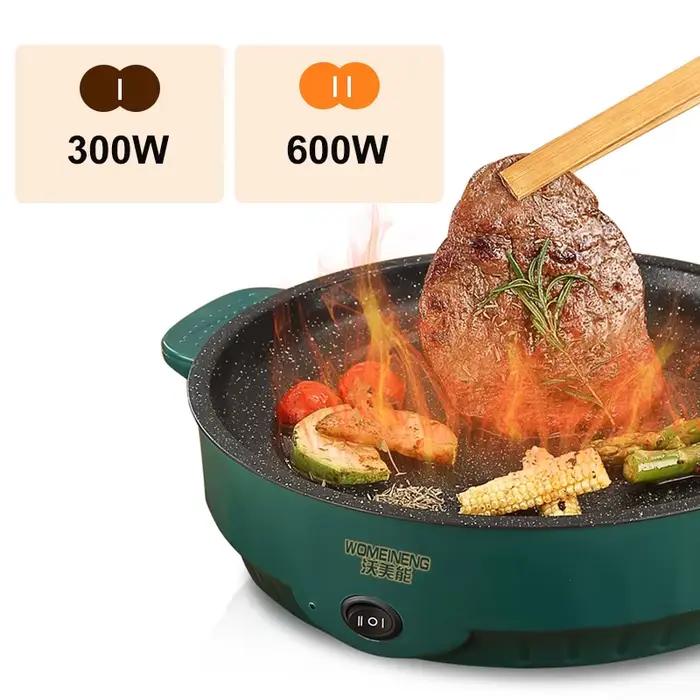 Multicuiseur électrique 220V, poêle antiadhésive, barbecue domestique, machine à cuisiner pour steak, poisson, omelette