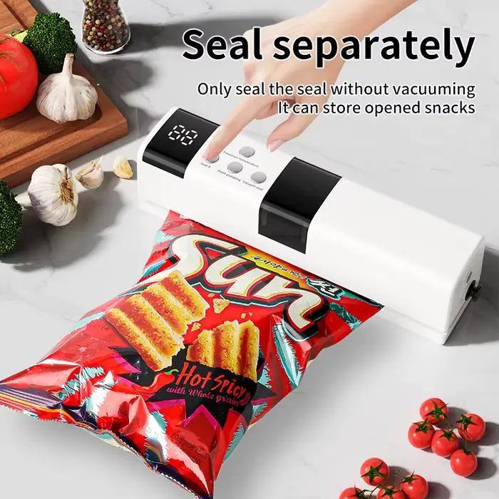 Machine de scellage sous vide entièrement automatique sans fil pour la conservation des aliments dans la cuisine moderne et pratique pour le camping