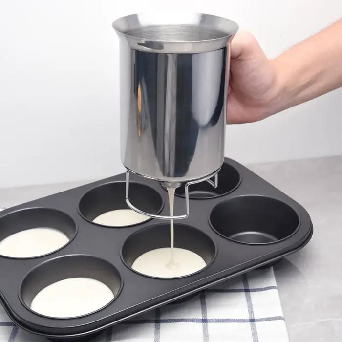 Distributeur de pâte à crêpes portatif en acier inoxydable