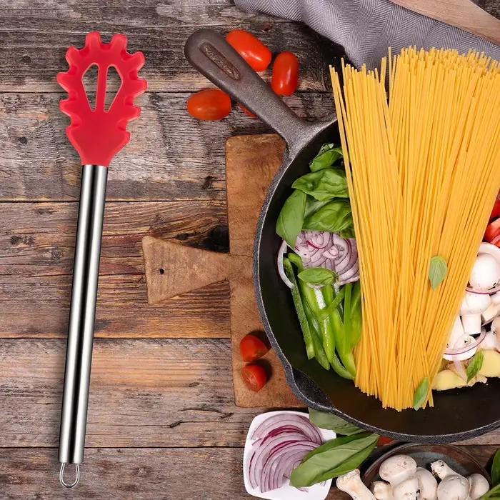 Cuillère à Spaghetti fourchette à Spaghetti en Silicone de 13 pouces cuillère à nouilles résistante à la chaleur