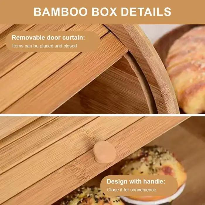 Stockage durable du pain en bois pour utilisation sur comptoir avec fonction contrôle l'humidité 37JD