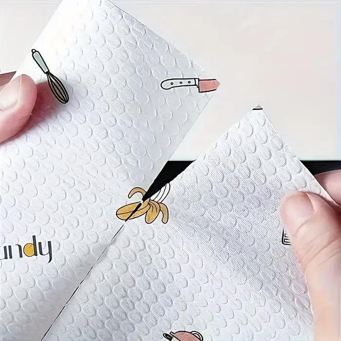1 rouleau (400 feuilles), tissu paresseux, tissu de cuisine jetable, serviette lavable à double usage sèche et humide, torchon, chiffon à l'huile antiadhésif,