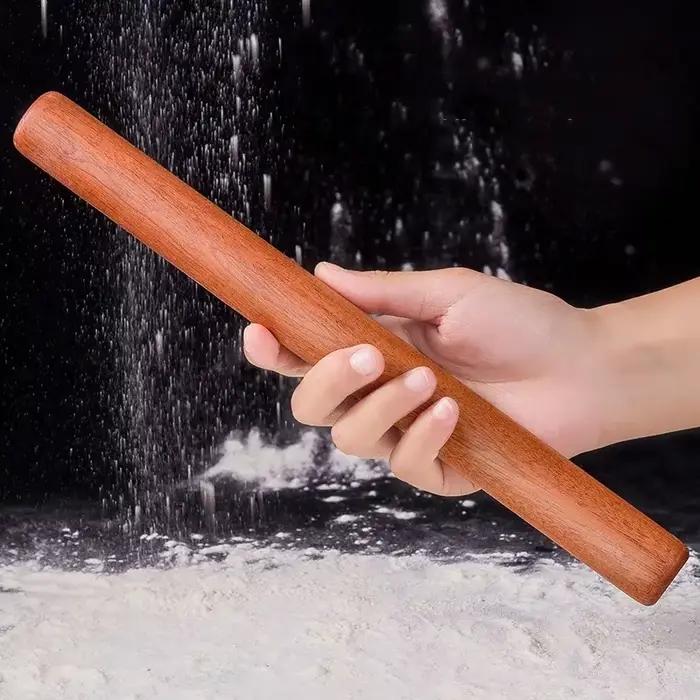 Rouleau à pâtisserie en bois massif sans panorama naturel