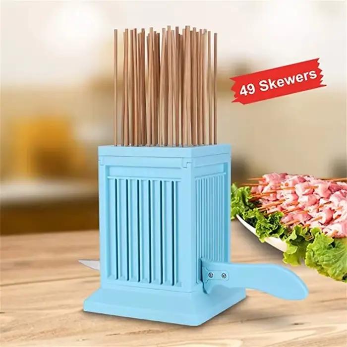Coupe-viande à cordes pour viandes, 49 grilles, rôtissoire, bœuf d'agneau, brochette de Barbecue, Camping en plein air, Kebab, accessoires de cuisine, outils de Barbecue