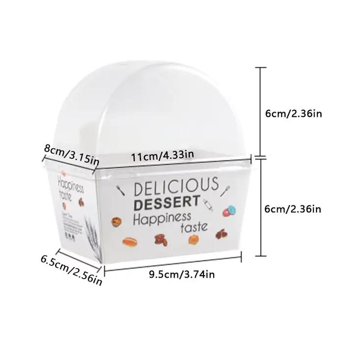 Boîte d'emballage pour sandwich, hamburger, toast, support étanche à l'huile avec couvercle, boîte à emporter, cadeau de fête Padramatiquement Chamonix, 10 pièces